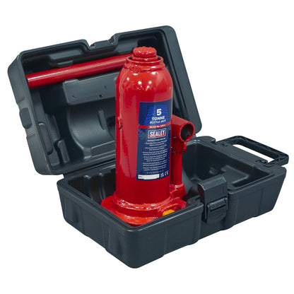 Sealey SJ5BMC Bottle Jack 5 Tonne with Storage Case