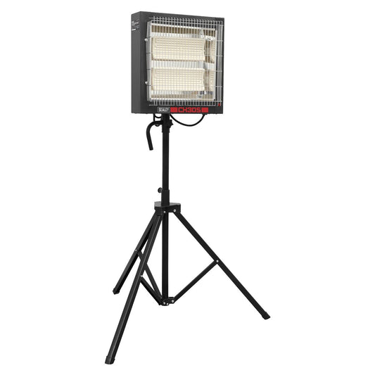 Sealey CH30S Ceramic Heater with Tripod Stand 1.4/2.8kW 230V