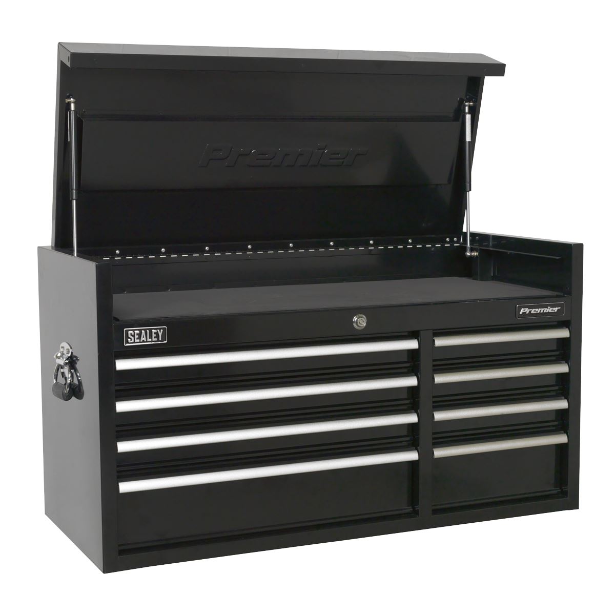 Sealey PTB104008 Topchest 8 Drawer 1040mm Extra-Wide Heavy-Duty Black