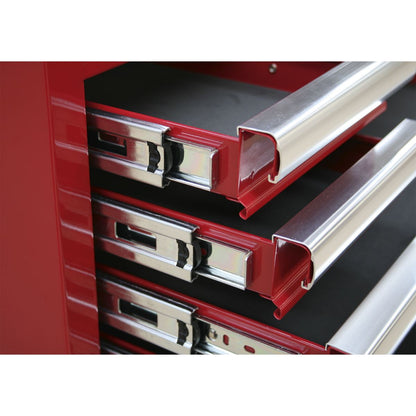 Sealey SPTCOMBO1 Tool Chest Combination 14 Drawer with Ball-Bearing Slides - Red & 1179pc Tool Kit