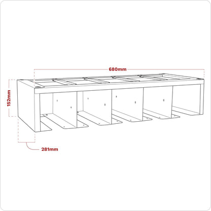 Sealey APMS69 Modular Power Tool Rack 680mm