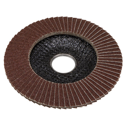 Sealey FD11580E10 80Grit Flap Discs Aluminium Oxide Ø115mm Ø22mm Bore - Pack of 10