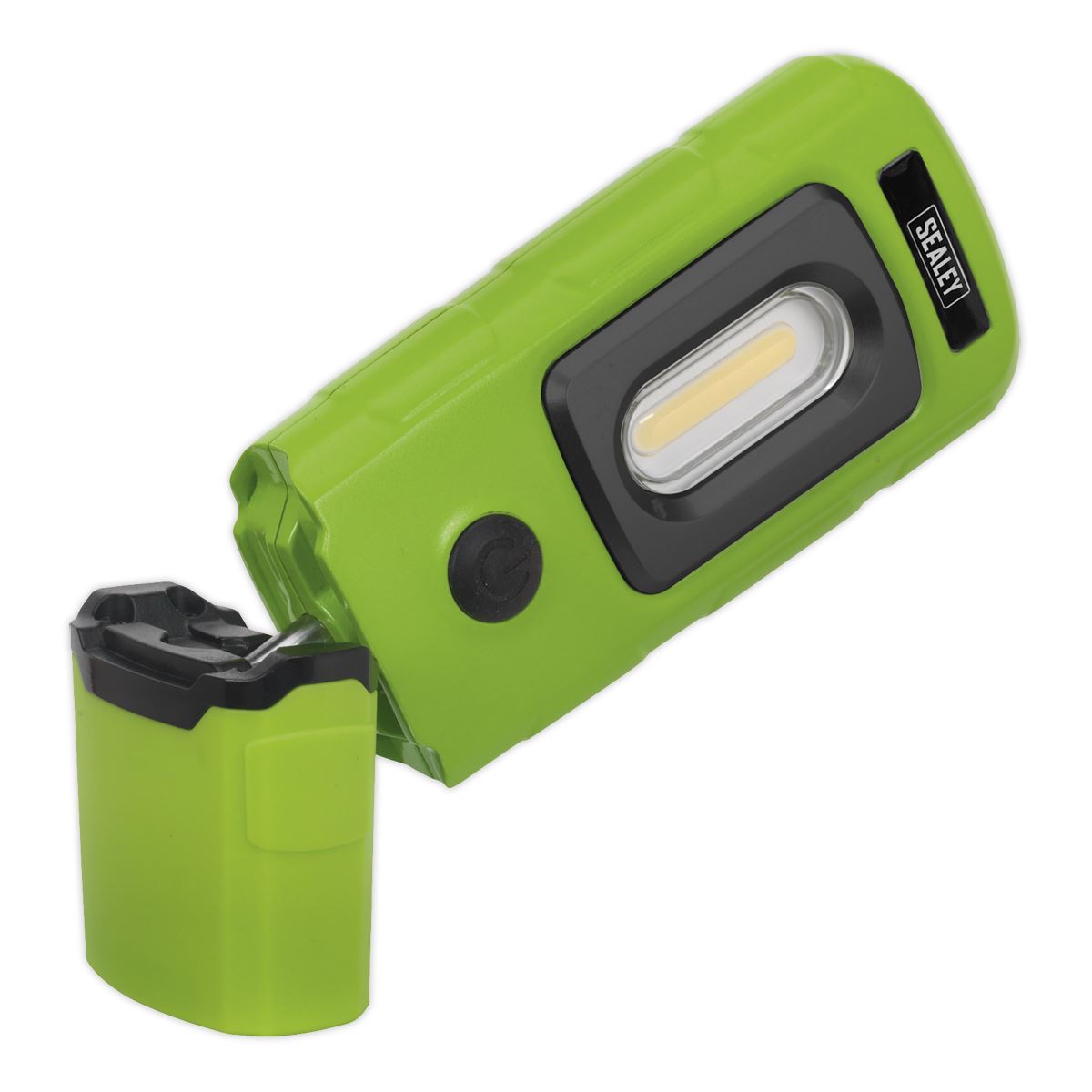 Sealey LED3601G Rechargeable 360° Inspection Light 3W COB & 1W SMD LED Green Lithium-Polymer