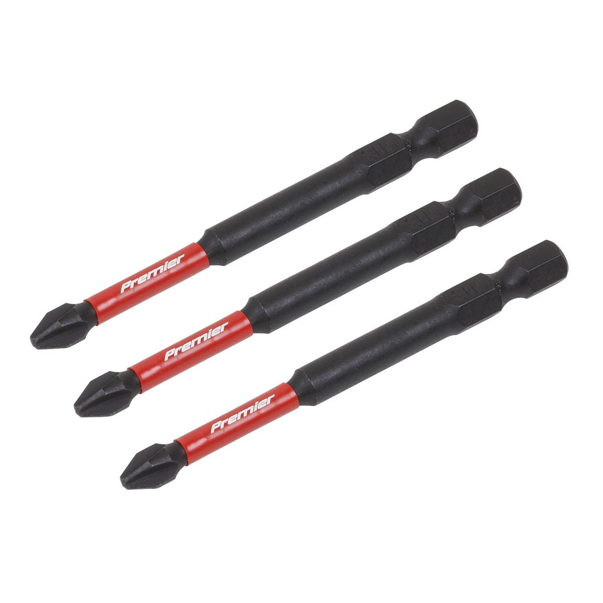 Sealey AK8255 Phillips #2 Impact Power Tool Bits 75mm - 3pc