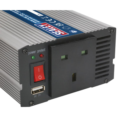 Sealey PSI300 Power Inverter Pure Sine Wave 300W 12V DC - 230V ~ 50Hz