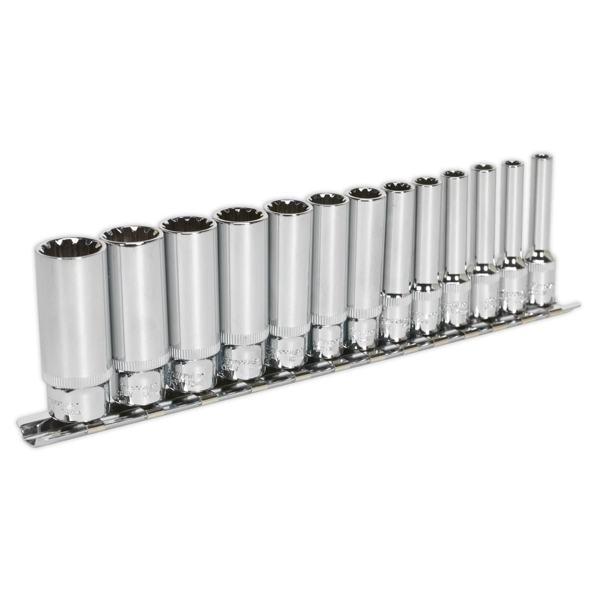 Sealey AK69813D Socket Set 13pc Deep 1/4"Sq Drive Total Drive®