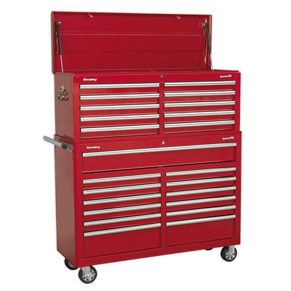 Sealey AP52COMBO1 Tool Chest Combination 23 Drawer with Ball-Bearing Slides - Red