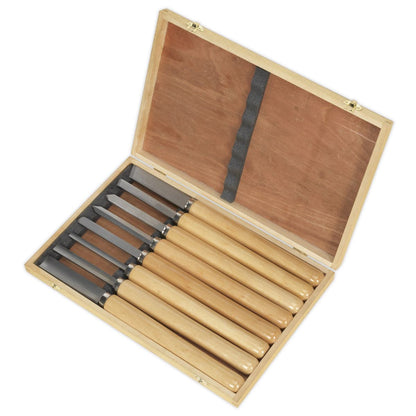 Sealey AK60/8 Wood Turning Chisel Set 8pc