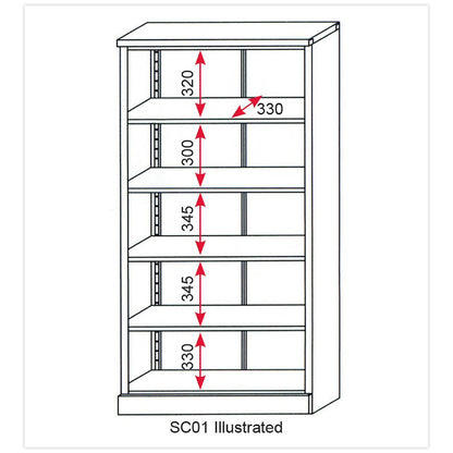 Sealey SC01 Floor Cabinet 4 Shelf 2 Door