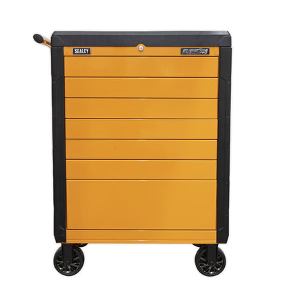 Sealey APPD7O Rollcab 7 Drawer Push-To-Open - Orange