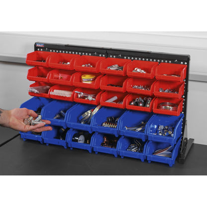 Sealey TPS1218 Bin Storage System Bench Mounting 30 Bins