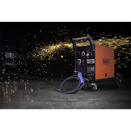 Sealey MIGHTYMIG210 Professional Gas/Gasless MIG Welder 210A with Euro Torch