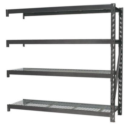 Sealey AP6572E Heavy-Duty Racking Extension Pack with 4 Mesh Shelves 640kg Capacity Per Level