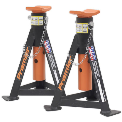 Sealey AS3O Premier Axle Stands (Pair) 3 Tonne Capacity per Stand - Orange