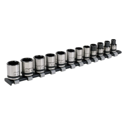 Sealey AK2741B Socket Set 12pc 3/8"Sq Drive Lock-On™ 6pt Metric - Premier Black