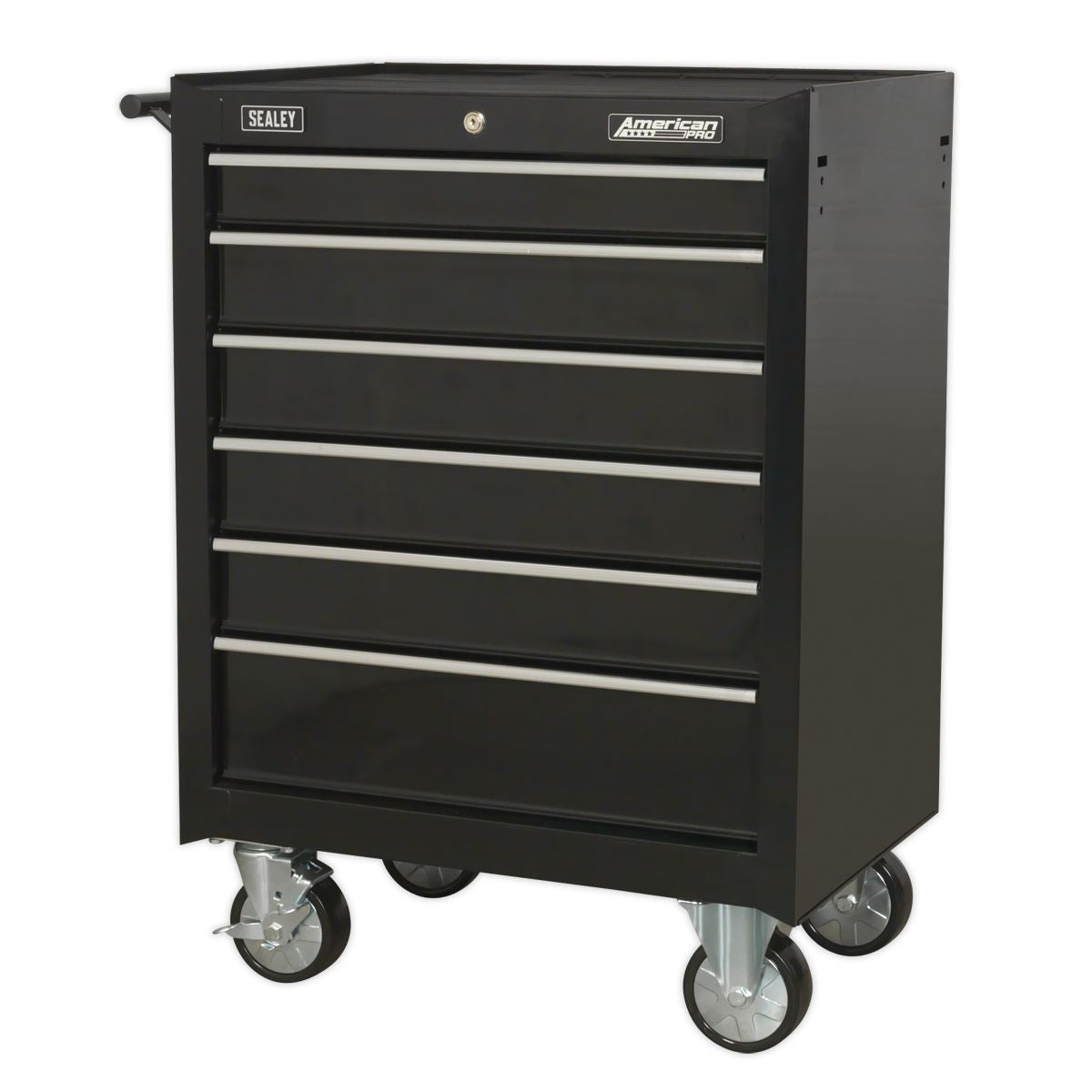 Sealey AP226B Rollcab 6 Drawer with Ball-Bearing Slides - Black