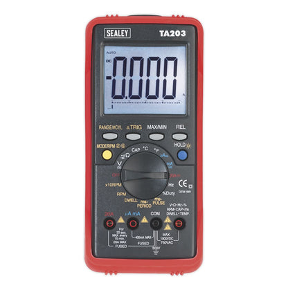 Sealey TA203 Digital Automotive Multimeter 15-Function Bar Graph/PC Link