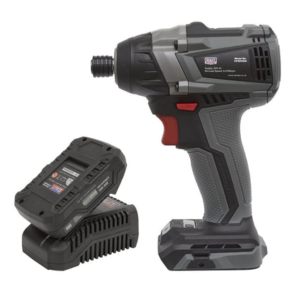 Sealey CP20VIDXKIT1 Brushless Impact Driver Kit 1/4" Hex 20V 2Ah SV20 Series