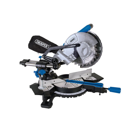 Draper 83677 230V Sliding Compound Mitre Saw with Laser Cutting Guide 210mm 1500W