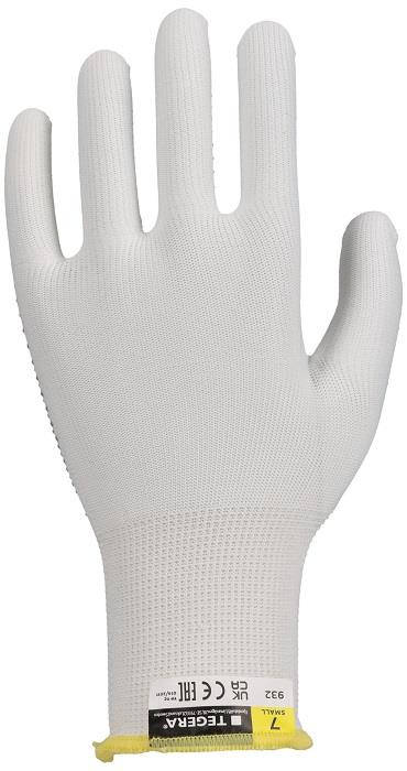 12 Pairs Ejendals Tegera 932 Liner Glove PVC Dot Grip Palm