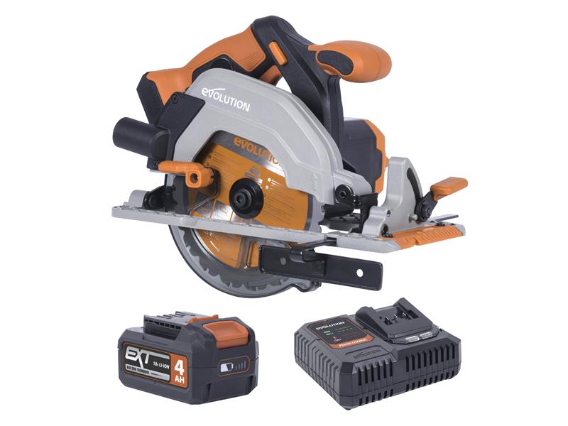 Evolution R165CCS - Li EXT Circular Saw 18V 1 x 4.0Ah Li - ion