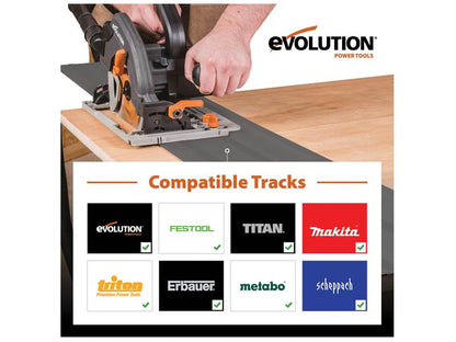 Evolution TB - EVLR185CCSXL Evolution R185CCSX Circular Track Saw Kit 185mm 1600W 110V