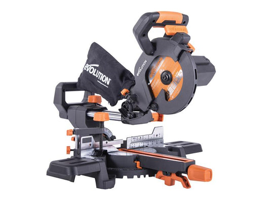 Evolution R185SMS+ 185mm Multi - Material Sliding Mitre Saw 1200W 240V