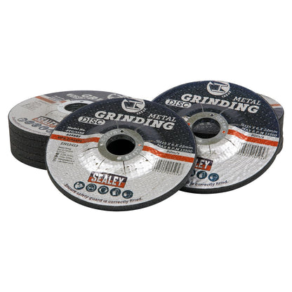 Sealey PTC115G12 Grinding Disc Ø115 x 6mm Ø22mm Bore - Pack of 12