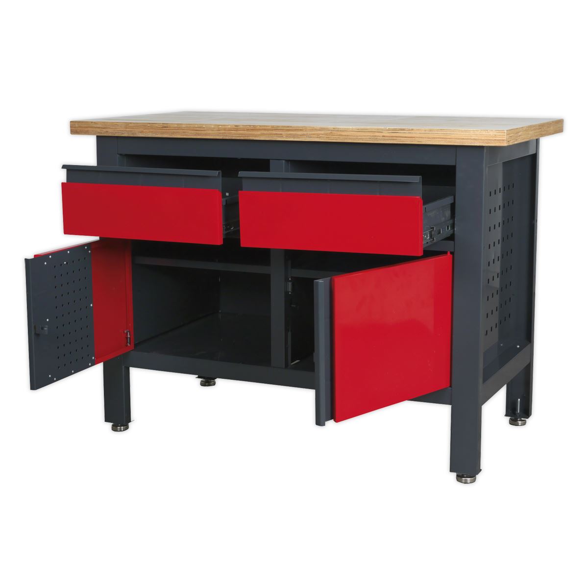 Sealey AP1372A Workstation with 2 Drawers & 2 Cupboards