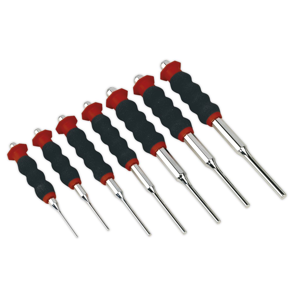 Sealey AK9131 Sheathed Parallel Pin Punch Set 7pc 2-8mm