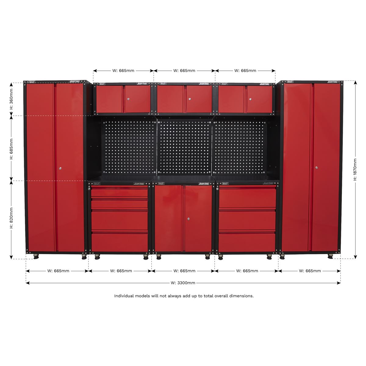 Sealey APMS80COMBO1 American PRO® 3.3m Storage System