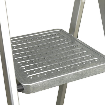 Sealey ASL3S Aluminium Step Ladder 3-Tread EN 131