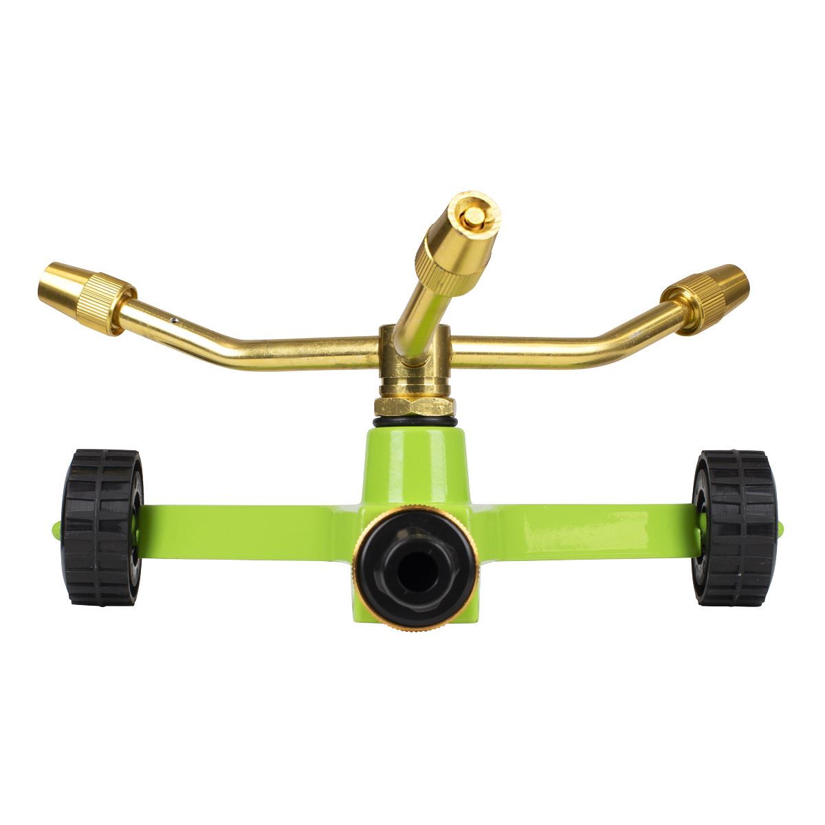 Sealey JS2032 3-Arm Brass Sprinkler with Metal Wheeled Base