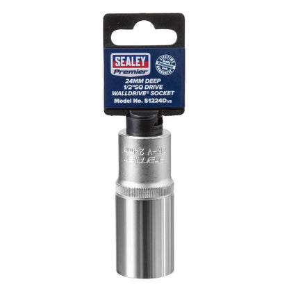 Sealey S1224D WallDrive® Socket 24mm Deep 1/2"Sq Drive