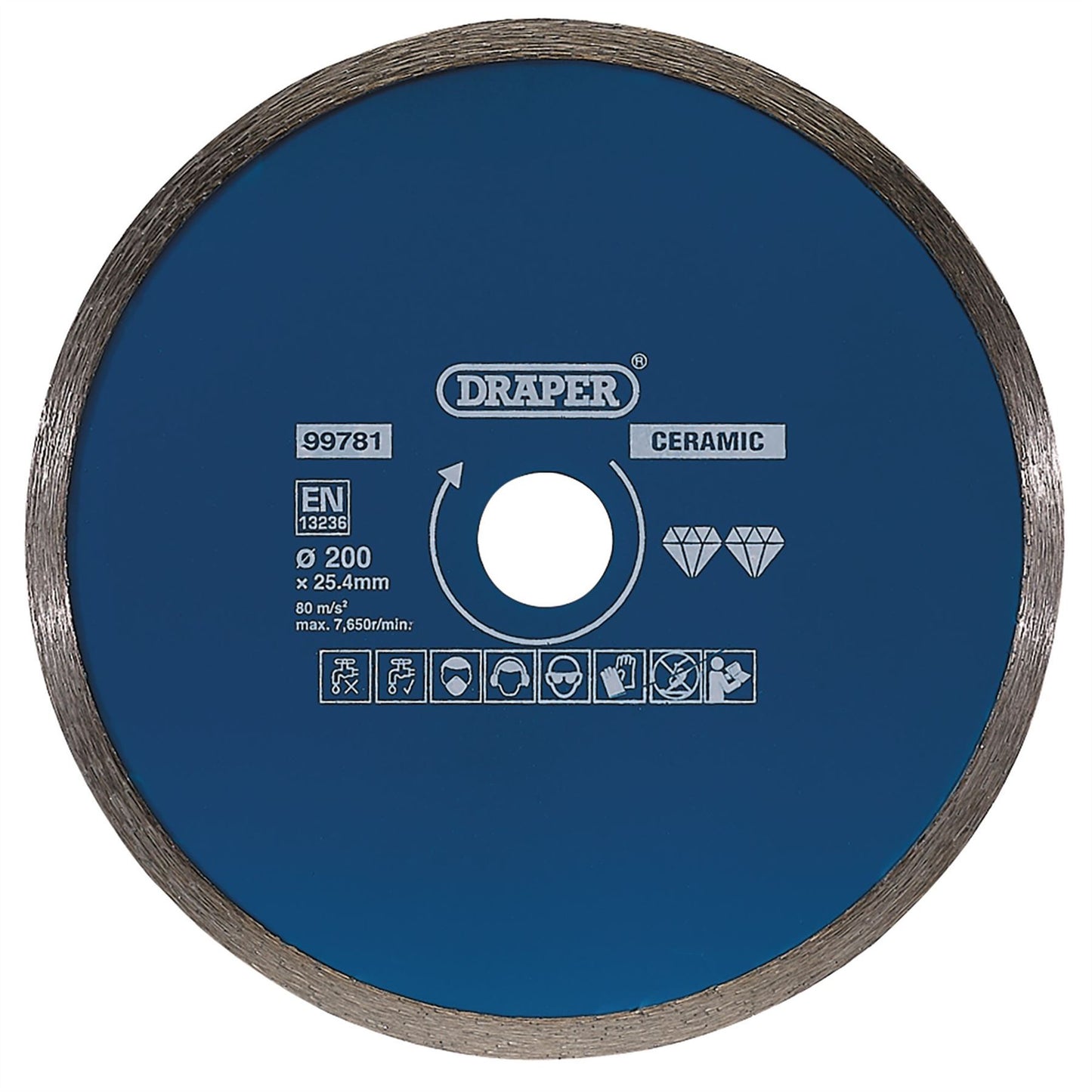 Draper 99781 Continuous Diamond Blade 200mm