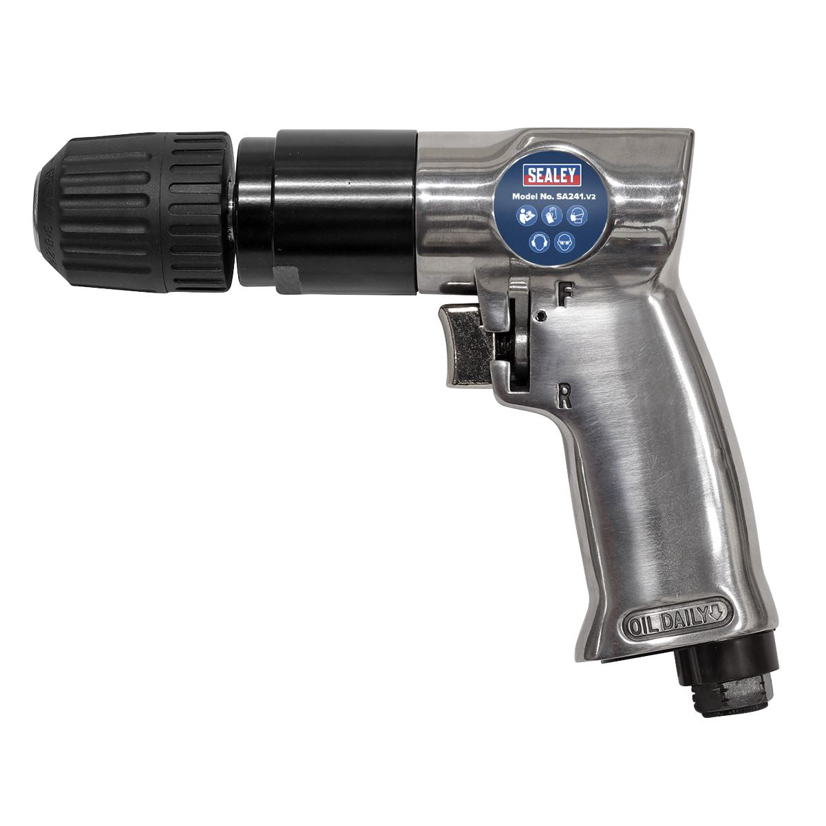 Sealey SA241 Air Drill Ø10mm Reversible with Keyless Chuck