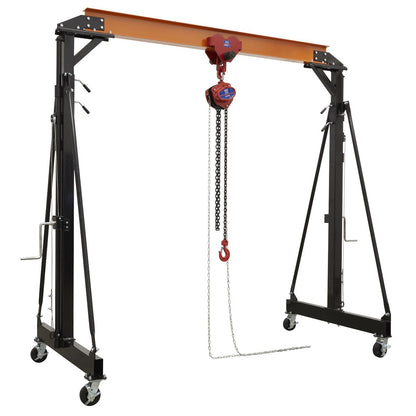 Sealey SG2000KIT Portable Adjustable Gantry Crane with Geared Trolley Combo 2 Tonne-McCormickTools