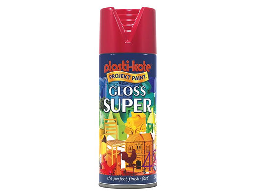 Plastikote Gloss Super Spray Bright Red 400ml