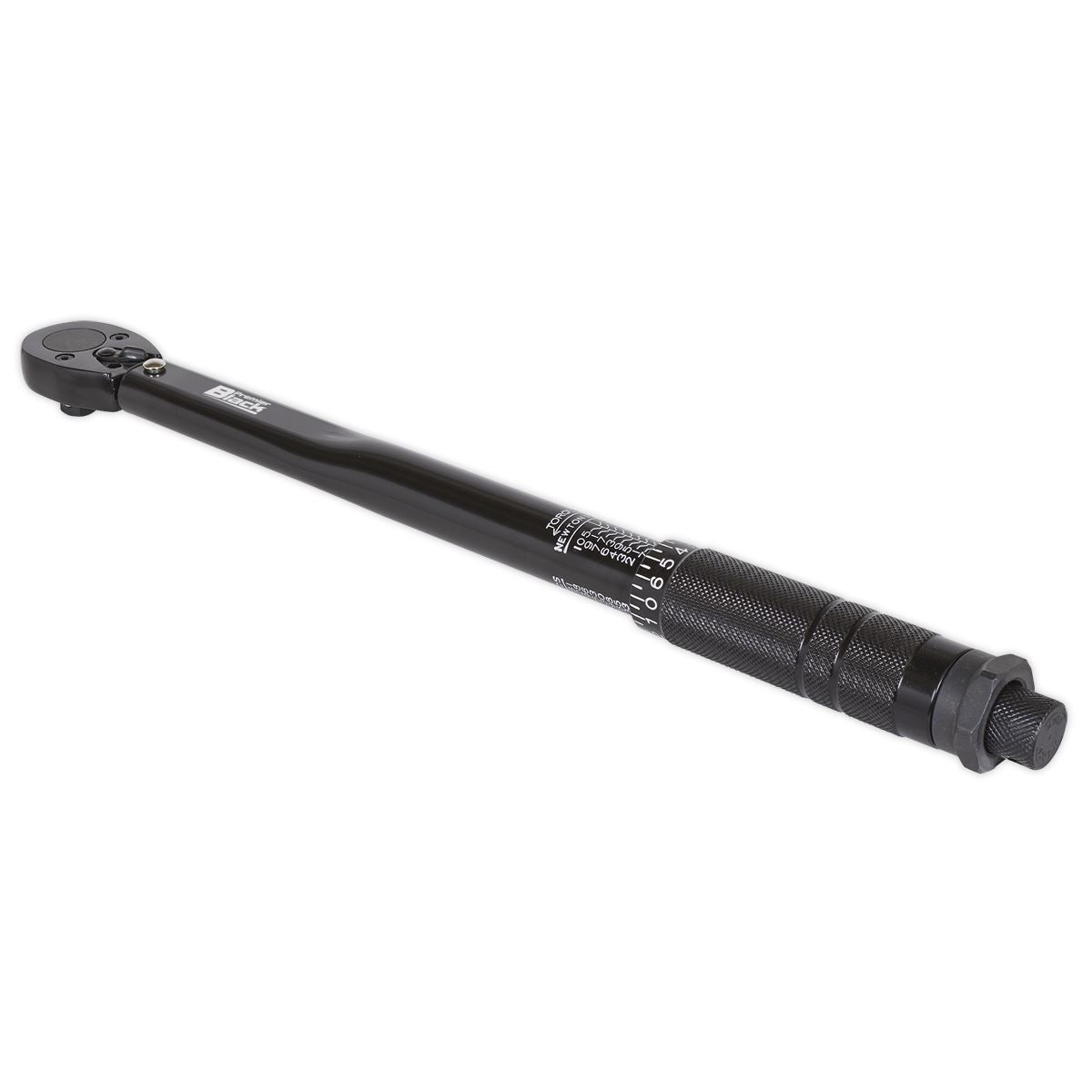 Sealey AK623B Micrometer Torque Wrench 3/8"Sq Drive Calibrated Premier Black