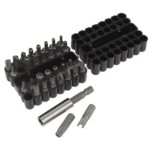 Sealey AK614 Security Bit & Magnetic Adaptor Set 33pc