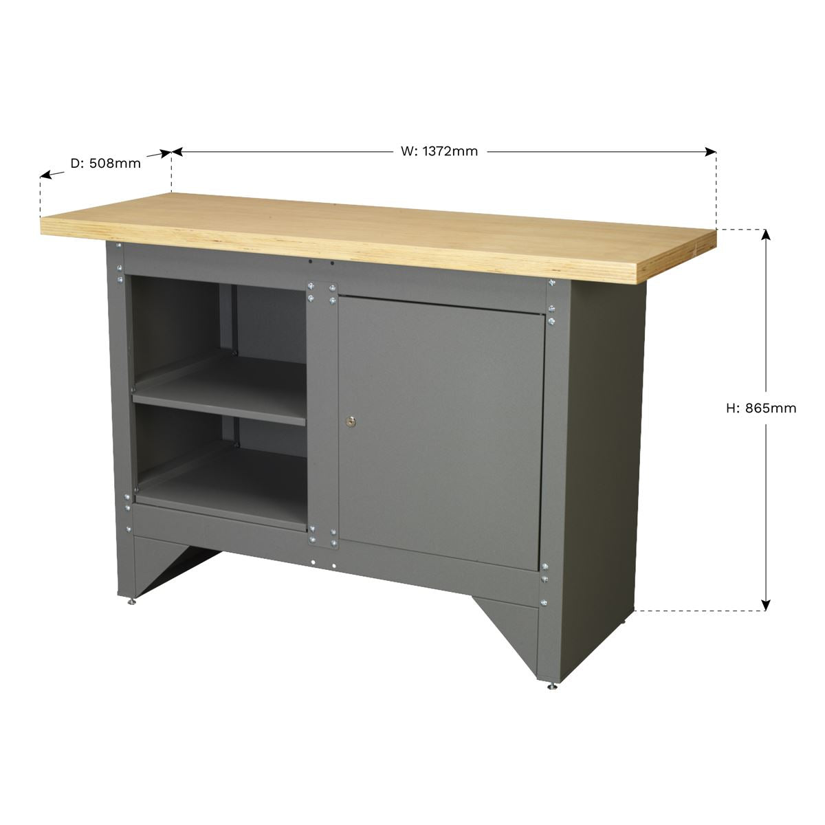 Sealey AP2010 Workbench with Cupboard Heavy-Duty