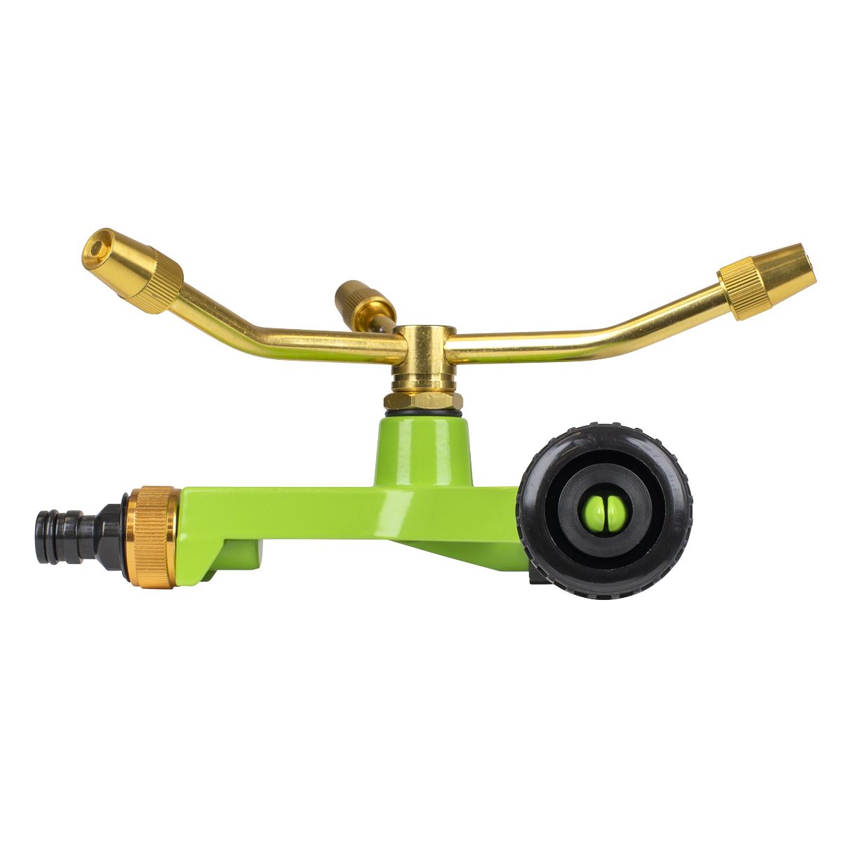 Sealey JS2032 3-Arm Brass Sprinkler with Metal Wheeled Base