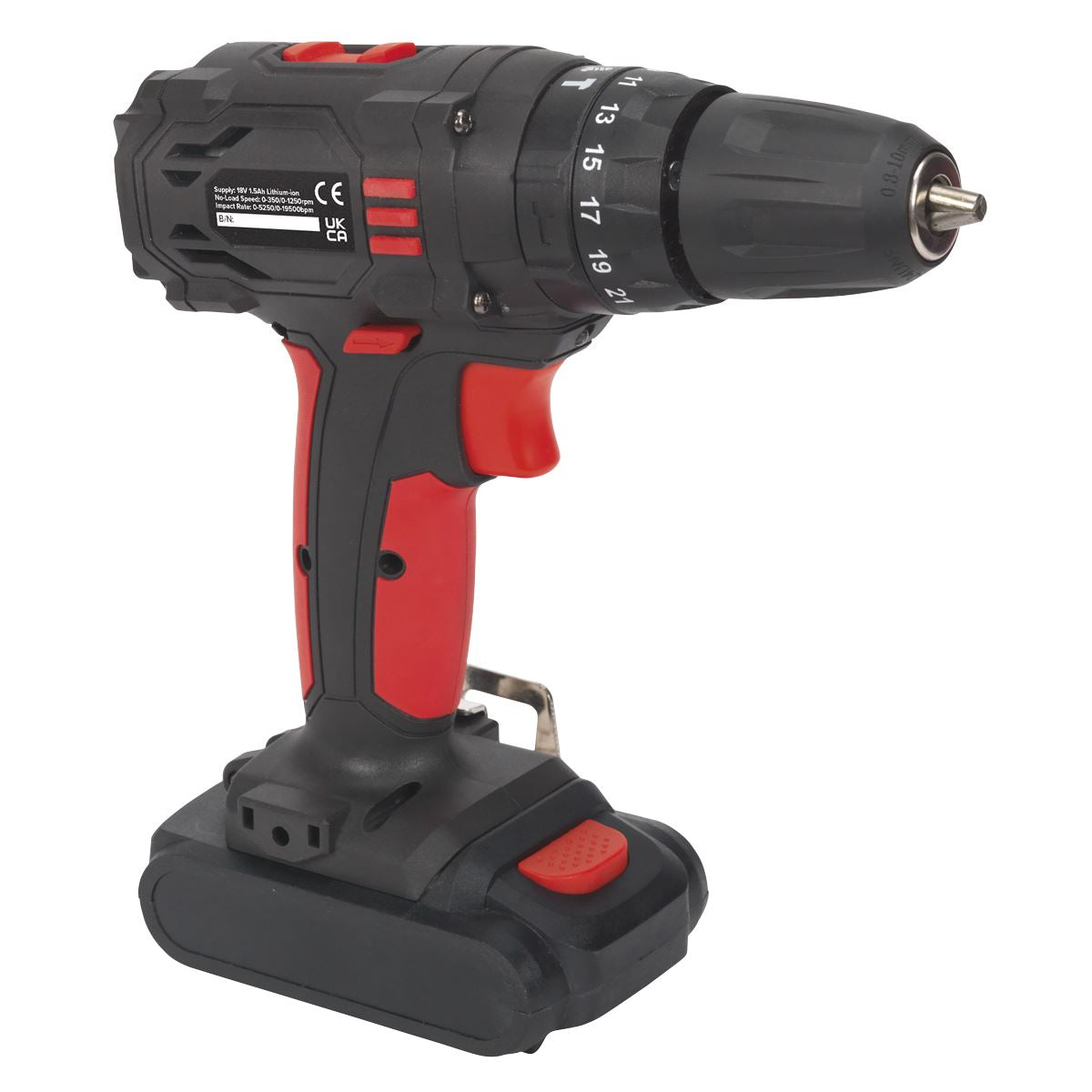 Sealey CP18VLD 18V Ø10mm Cordless Combi Drill