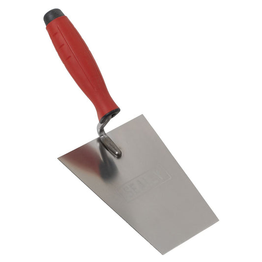 Sealey T1203 Stainless Steel Masonry Trowel - Rubber Handle - 160mm