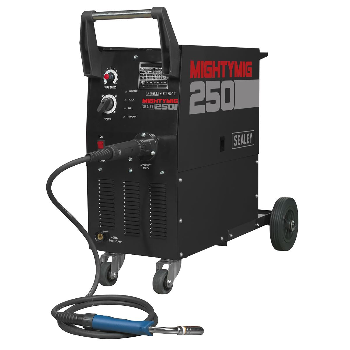 Sealey MIGHTYMIG250 Professional Gas/Gasless MIG Welder 250A with Euro Torch