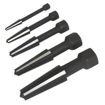 Sealey AK752 Screw Extractor Set 5pc Double Edge