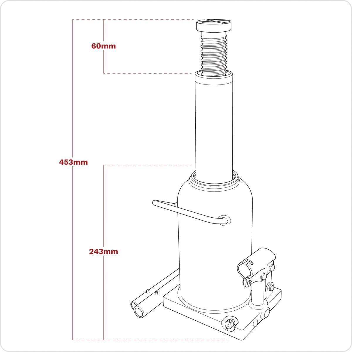 Sealey PBJ20S Viking Bottle Jack 20 Tonne