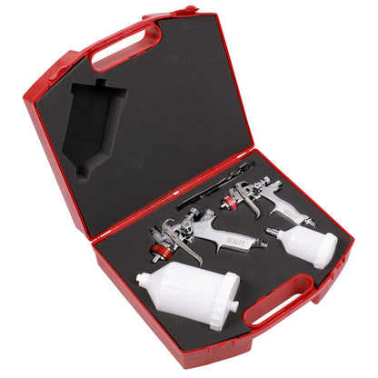 Sealey HVLP774 HVLP Gravity Feed Top Coat/Touch-Up Spray Gun Set