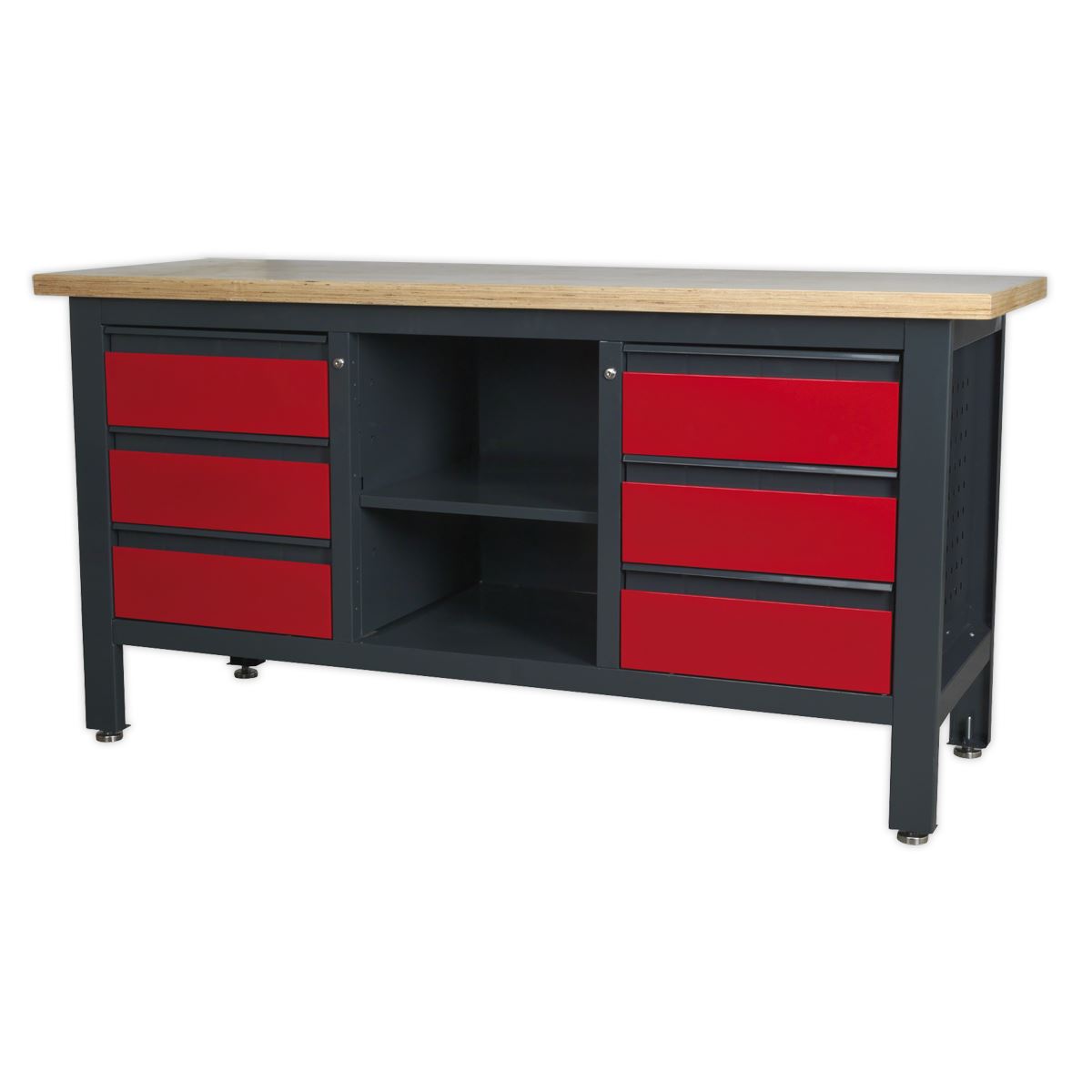 Sealey AP1905D Workstation with 6 Drawers & Open Storage