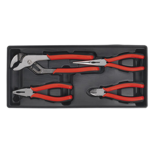 Sealey TBT02 Tool Tray with Pliers Set 4pc